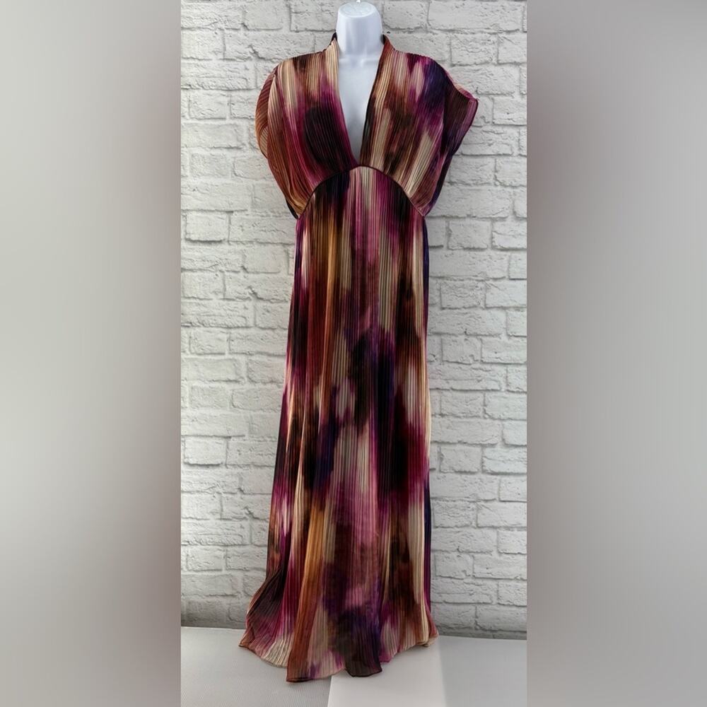 Banana Republic Ana Pleated Maxi Dress Ombre Small‎